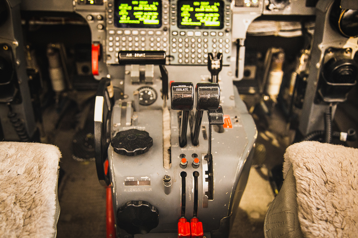 AirMed cockpit long distance medical escort